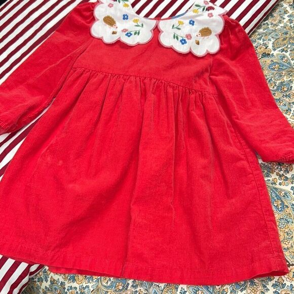 Mini Boden hedge hog collared corduroy dress 18/24